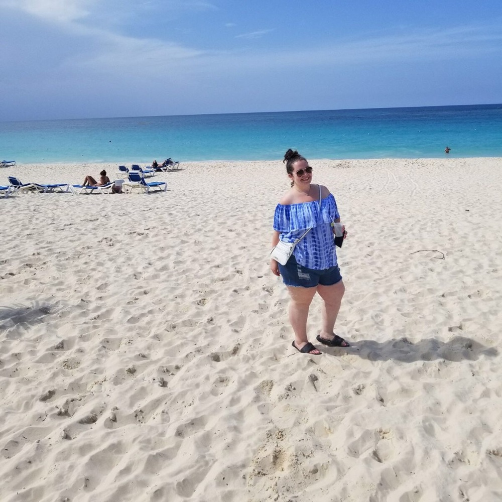 Forever 21+ tie dyed off shoulder blouse